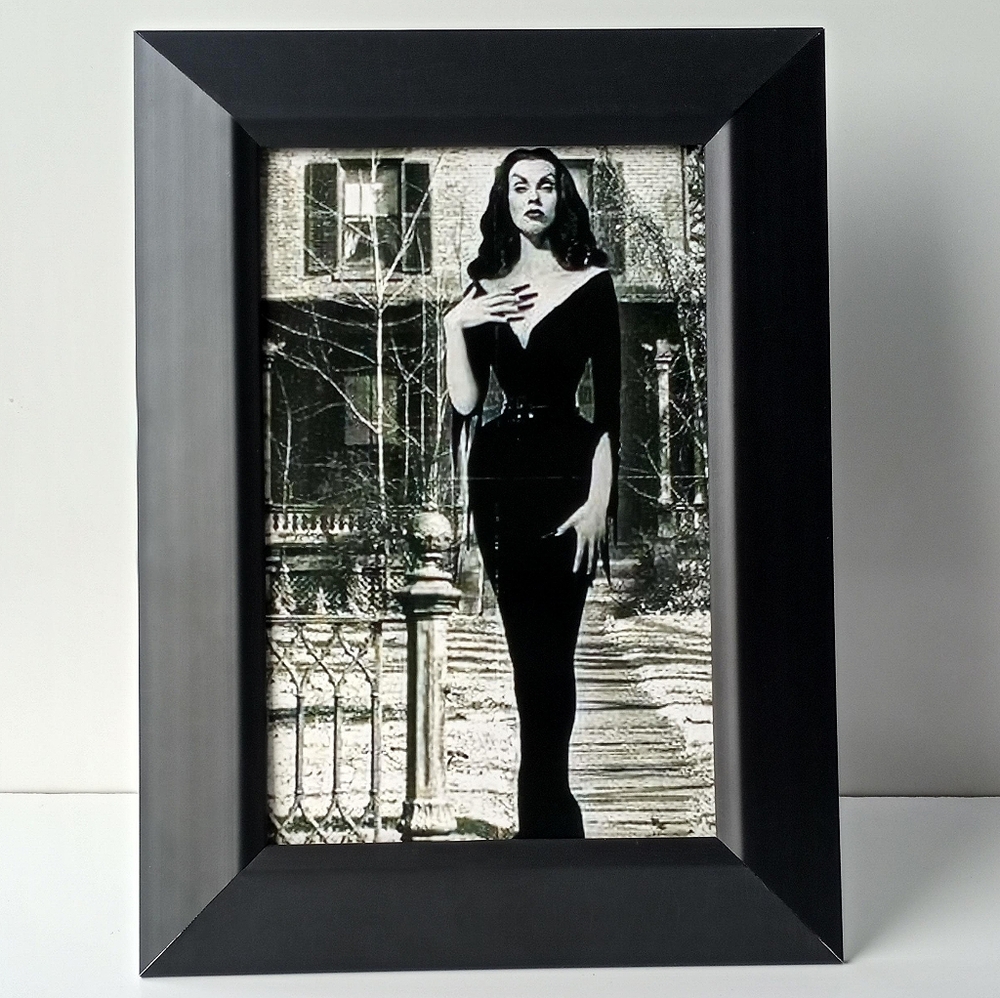 Vampira Vintage Horror Gothic Punk Witchy Goth Beautiful beauty pin up portrait - Picture 3 of 6